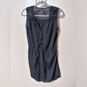 Small black summer mini dress with lace detail.H&M